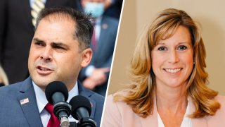Rep. Mike Garcia, left, and challenger Christy Smith face off on Nov. 3, 2020, for California's 25th congressional district.