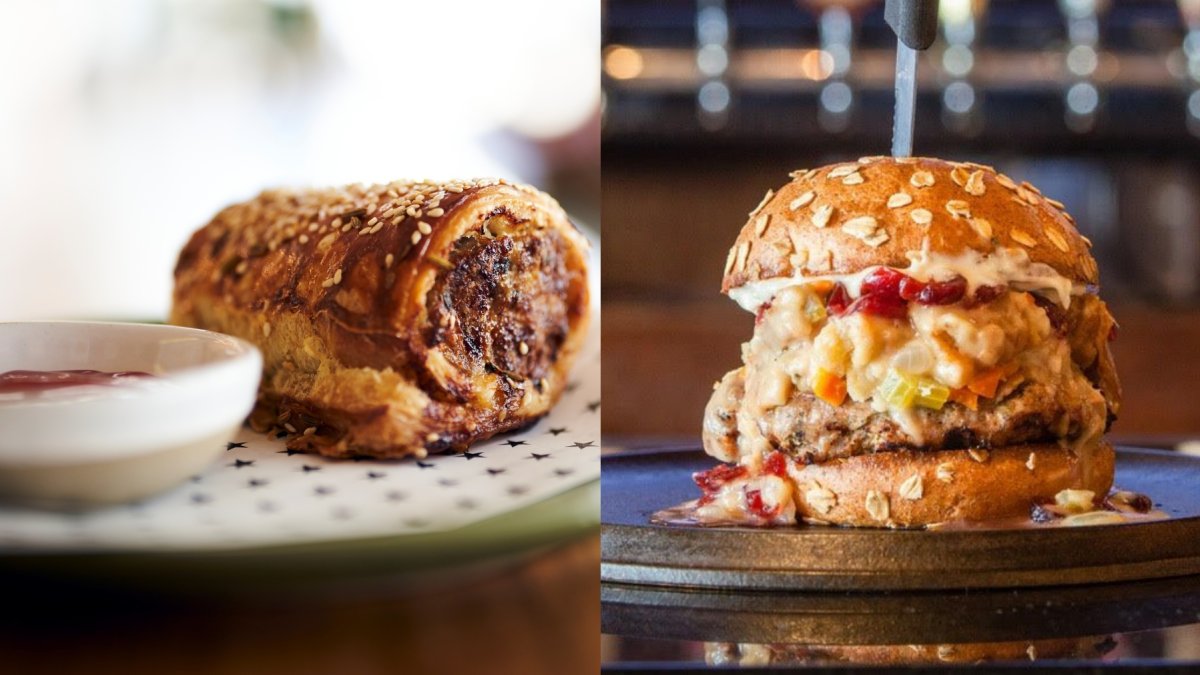 Thanksgiving Tastes Pop up in a Sausage Roll and a Burger NBC Los Angeles