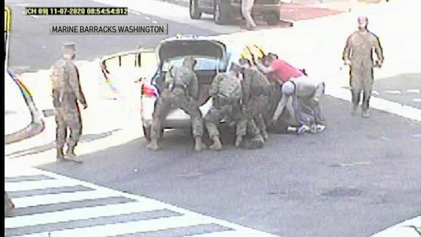 Marines save woman pinned under car in DC