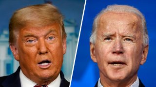 President Donald Trump (left) and Democratic presidential nominee Joe Biden (right).