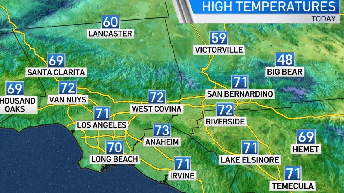 First Alert Forecast: Sunny Skies and Warmer Temperatures – NBC Los Angeles