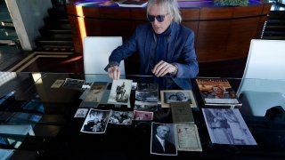 Jed Leiber shows photos of his grandfather Saemy Rosenberg's life at home