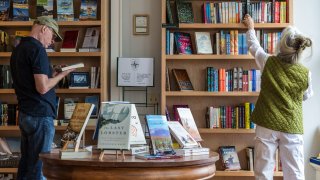 people shopping at an independent bookstore