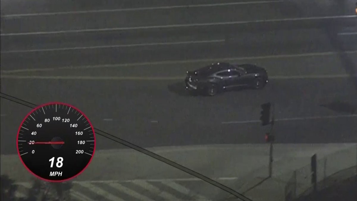 Pursuit Ends After Driver Ditches Car on the 91 Freeway and Takes Off ...