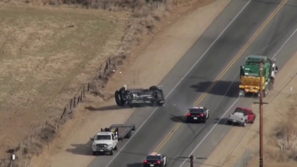 4 Arrested After Suspected Stolen Truck Flips to End Pursuit – NBC Los ...