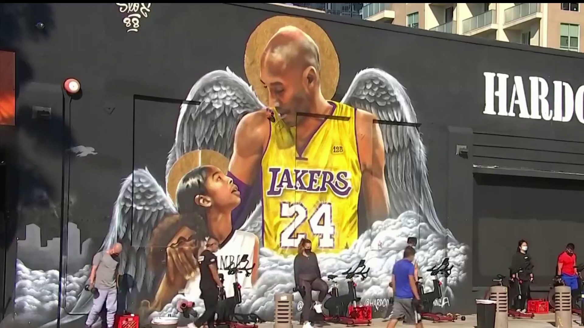 Kobe & Gianna Bryant Murals on X: The Kobe Bryant hardwood classic jersey  Carved entirely by hand from a single block of wood 👀   / X
