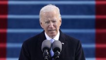 President Joe Biden speaks during the 59th Presidential Inauguration at the Capitol in Washington, Jan. 20, 2021.