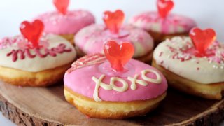 Ring Pop Valentine’s Day Donuts are available Feb. 1 – 14 at California Donuts.
