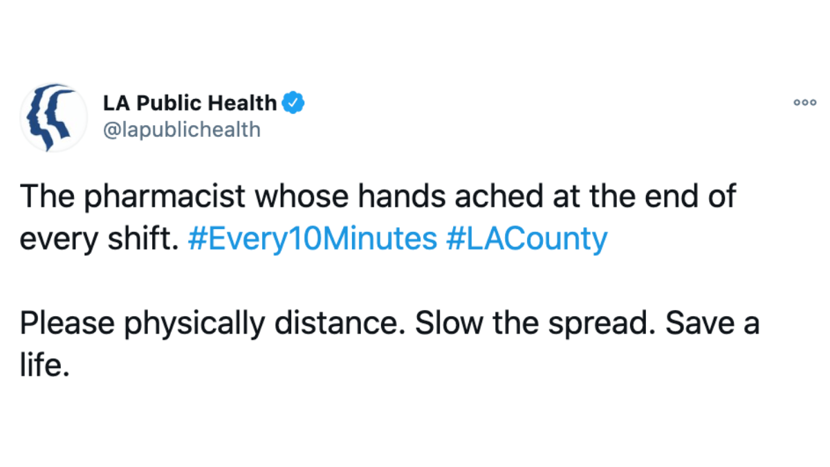 Los Angeles County Pays Tribute to 2020 COVID19 Victims With Twitter