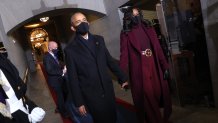 Former President Barack Obama and Michelle Obama arrive at the inauguration of Joe Biden on the West Front of the Capitol on January 20, 2021 in Washington, D.C.