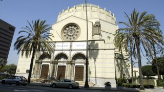 The Wilshire Boulevard Temple on Wilshire Boulevard in Koreatown.