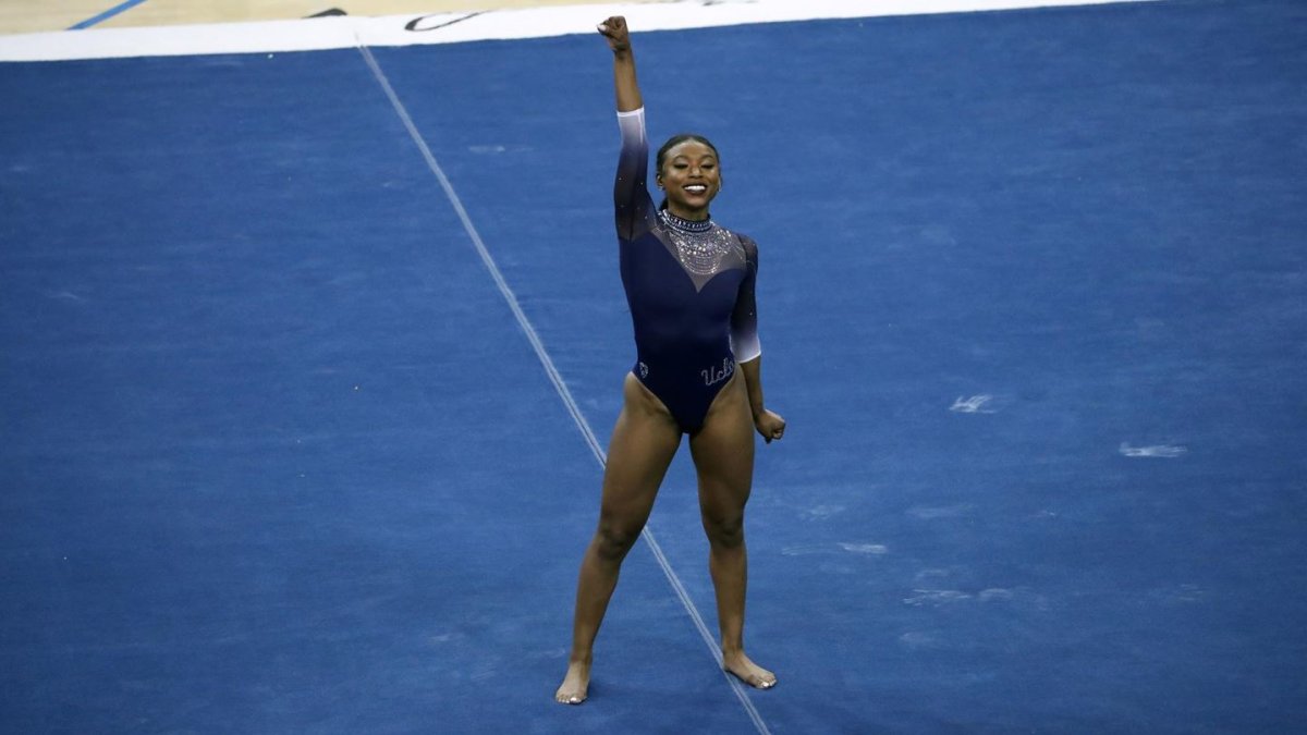 Nia Dennis’ floor routine has once again vaulted the UCLA gymnast to viral ...