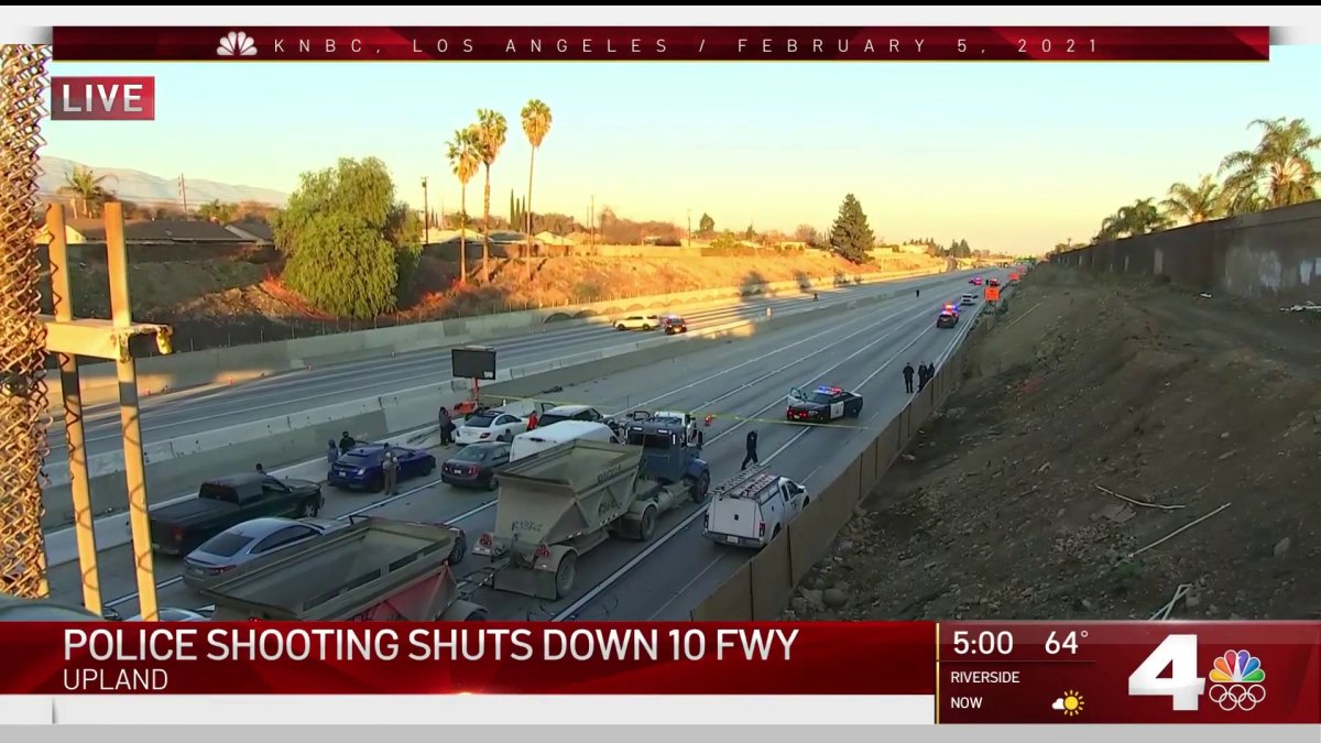 Police Shooting Shuts Down Freeway In Upland Nbc Los Angeles