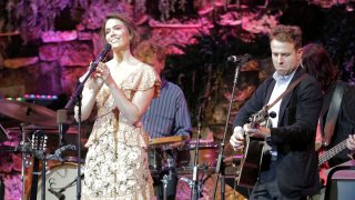 THIS IS US -- This is Us FYC Panel at the Ford Theatre; Los Angeles, CA -- Pictured: (l-r) Mandy Moore, Taylor Goldsmith --