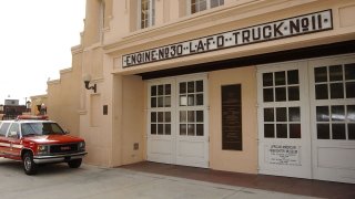 The front of the African American Firefighters Museum in Los Angeles.