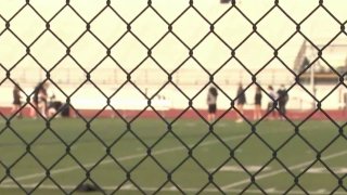 Lacrosse players are seen at Glendale High School.