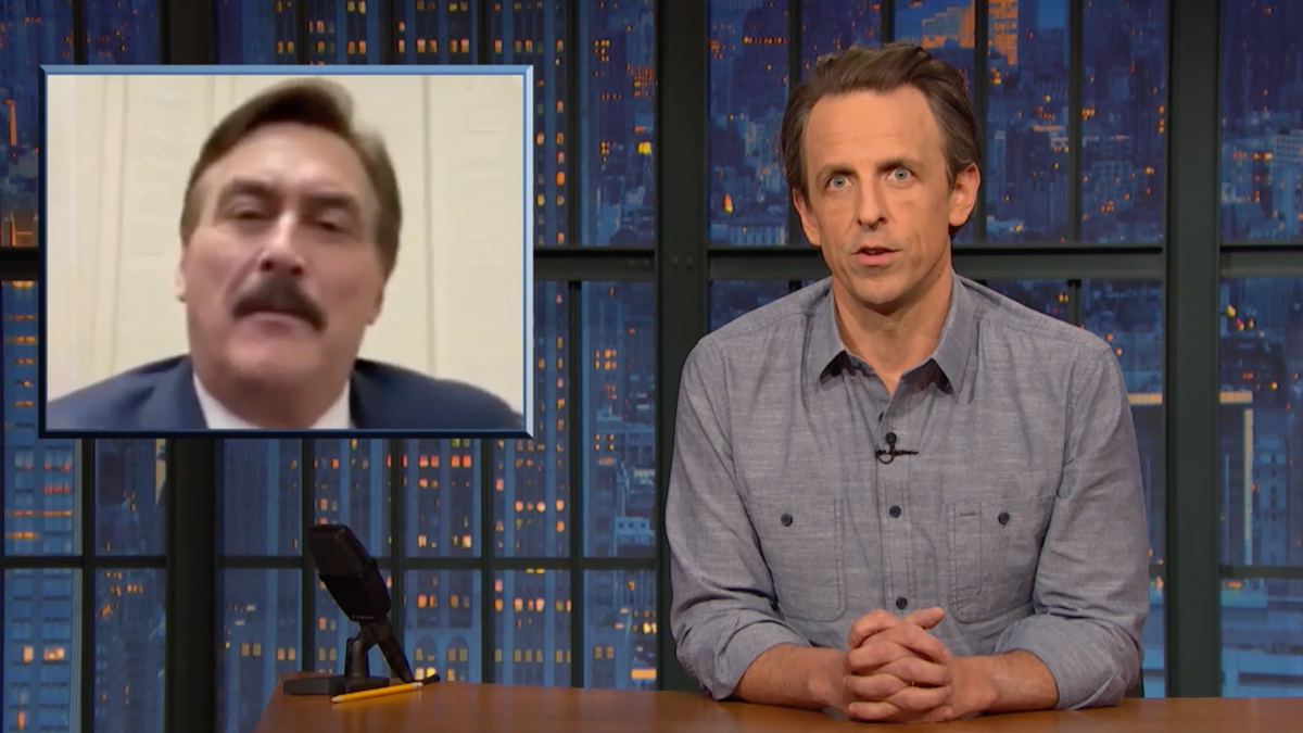 ‘Late Night’ Closer Look at My Pillow Guy’s Newsmax Meltdown NBC Los