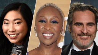 This combination photo shows, from left, Awkwafina, Cynthia Erivo and Joaquin Phoenix, who are among the first presenters announced for the Golden Globes awards ceremony.