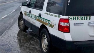A Mariposa County Sheriff's Department SUV is pictured.