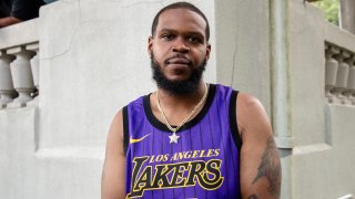 Kenneth Walker poses for a photo at Bre-B-Q Community Barbecue and Concert Honoring All The Lives Lost to Police Violence at Shawnee Park presented by Until Freedom on day two of BreonnaCon on Sunday, Aug. 23, 2020, in Louisville, KY.