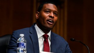 Michael Regan testifies before a Senate Environment and Public Works Committee hearing on his nomination to be Administrator of the Environmental Protection Agency (EPA) (EPA) in Washington, DC, on February 3, 2021.