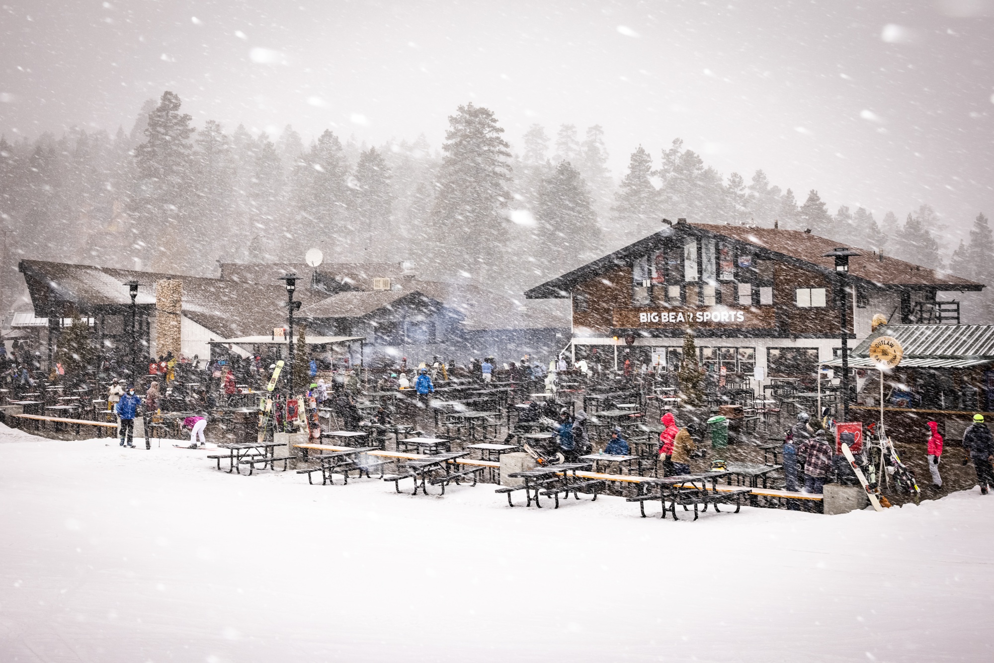 The welcome flakes arrive near the close of a drier winter.