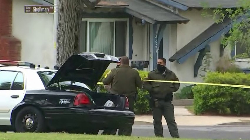 A woman who went to the aid of a dog being stabbed in San Dimas Thursday afternoon was then attacked, and killed, police said.