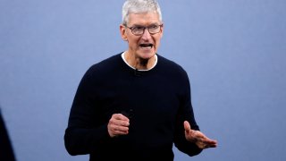 CEO Tim Cook speaks at an Apple event at the company’s headquarters in Cupertino, California, September 10, 2019.