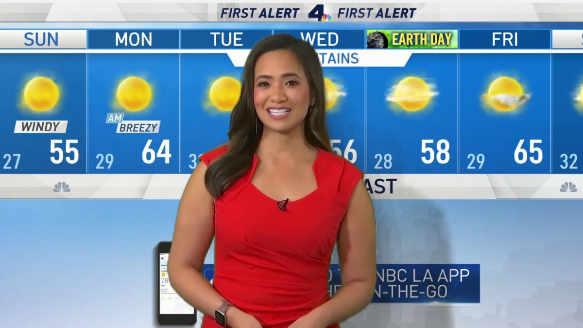 First Alert Forecast Warm and Windy NBC Los Angeles