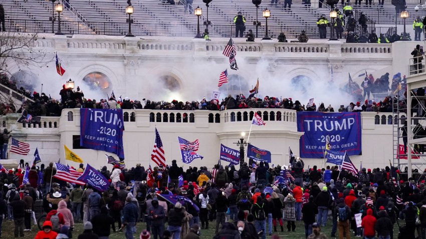 FILE - In this Wednesday, Jan. 6, 2021, file photo, violent rioters storm the Capitol, in Washington. New details from the deadly riot of Jan. 6 are contained in a previously undisclosed document prepared by the Pentagon for internal use that was obtained by the Associated Press and vetted by current and former government officials.