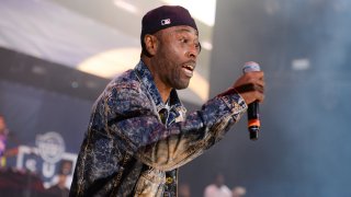 FILE - Black Rob performs at the 2015 Hot 97 Summer Jam on June 7, 2015, in East Rutherford, N.J. The rapper, known for his hit "Whoa!" and key contributions to Diddy's Bad Boy Records in the 1990s and early 2000s, has died. He was 52. Black Rob died Saturday, April 17, 2021, in Atlanta, according to longtime friend and former labelmate Mark Curry.