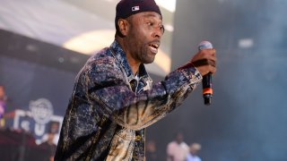 FILE - Black Rob performs at the 2015 Hot 97 Summer Jam on June 7, 2015, in East Rutherford, N.J. The rapper, known for his hit "Whoa!" and key contributions to Diddy's Bad Boy Records in the 1990s and early 2000s, has died. He was 52. Black Rob died Saturday, April 17, 2021, in Atlanta, according to longtime friend and former labelmate Mark Curry.