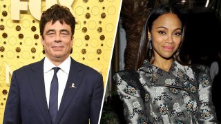 Benicio del Toro (left) and Zoe Saldana (right)