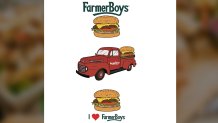 Farmer Boys fans, 18 years and older, can choose from three permanent color designs measuring 2-inches by 2-inches to celebrate the company's 40th anniversary.