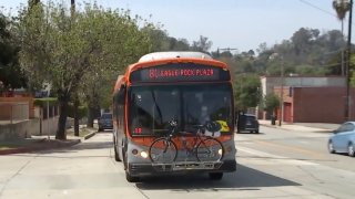 A Metro bus in Eagle Rock.