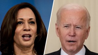 Vice-President Kamala Harris (left), and President Joe Biden (right).