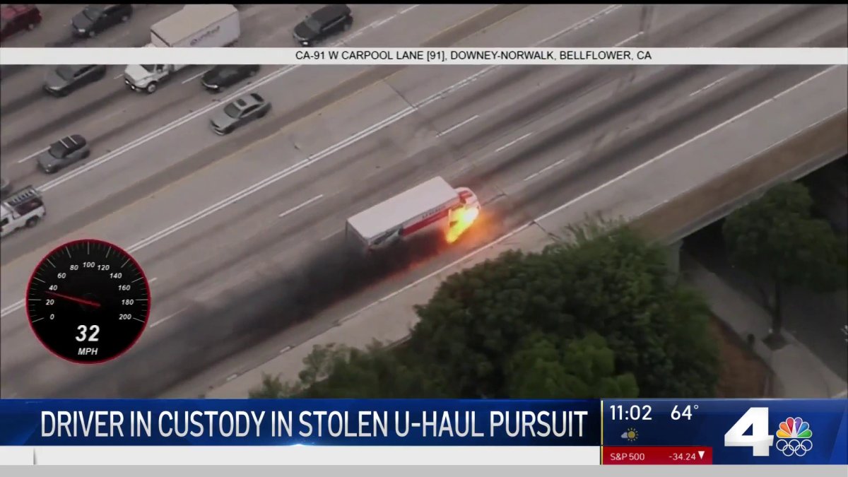 Driver of Stolen SoCal U-Haul in Custody After Fiery Chase – NBC Los ...