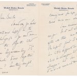 This photo shows a love letter that John F. Kennedy wrote to a Swedish paramour a few years after he married Jacqueline Bouvier, according to Boston-based RR Auction. The auction house says Kennedy wrote letters to aristocrat Gunilla von Post in 1955 and 1956, and announced, Wednesday, May 5, 2021, that they will be going up for auction.