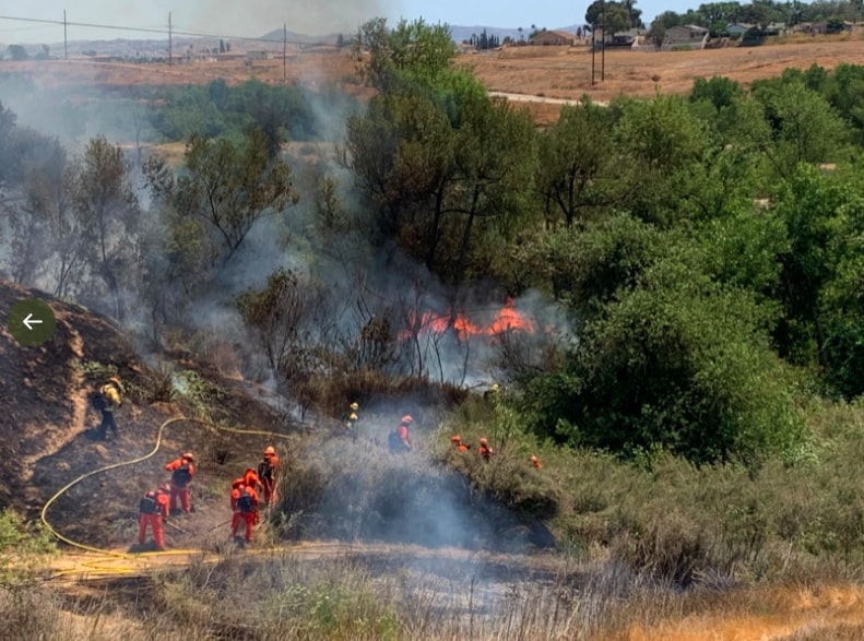 Firefighters Stop Progress Of Flames In Santa Ana River Bottom Brush ...