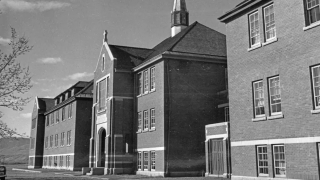 The main administrative building of the Kamloops Indian Residential School in British Columbia in 1970.