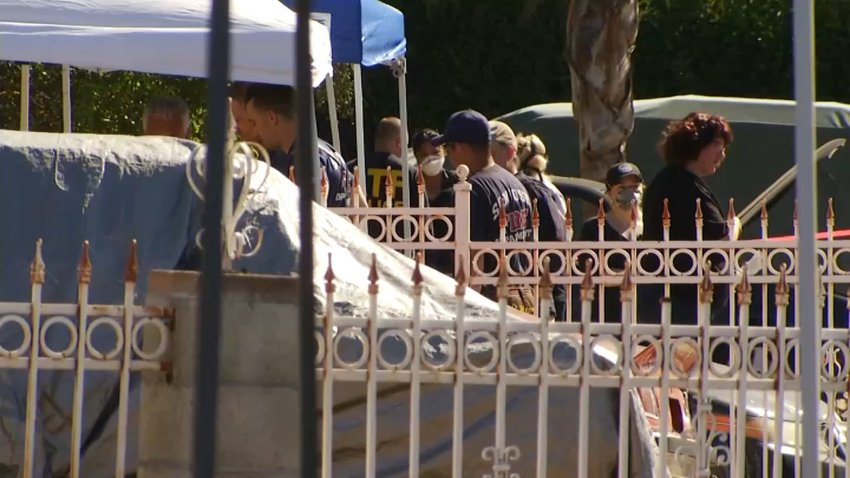 Authorities investigate the home of the gunman who killed nine people at a VTA rail yard in San Jose.