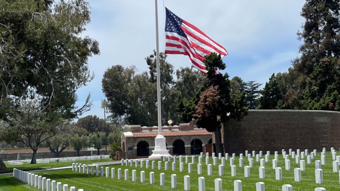 Large Flag Stolen From LA Veterans Cemetery NBC Los Angeles