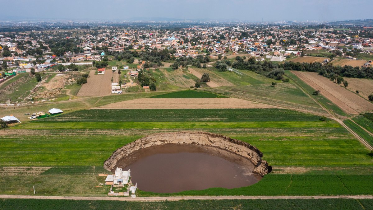 Sinkhole at Mexico Farm Swallows More Land, Traps 2 Dogs NBC Los Angeles
