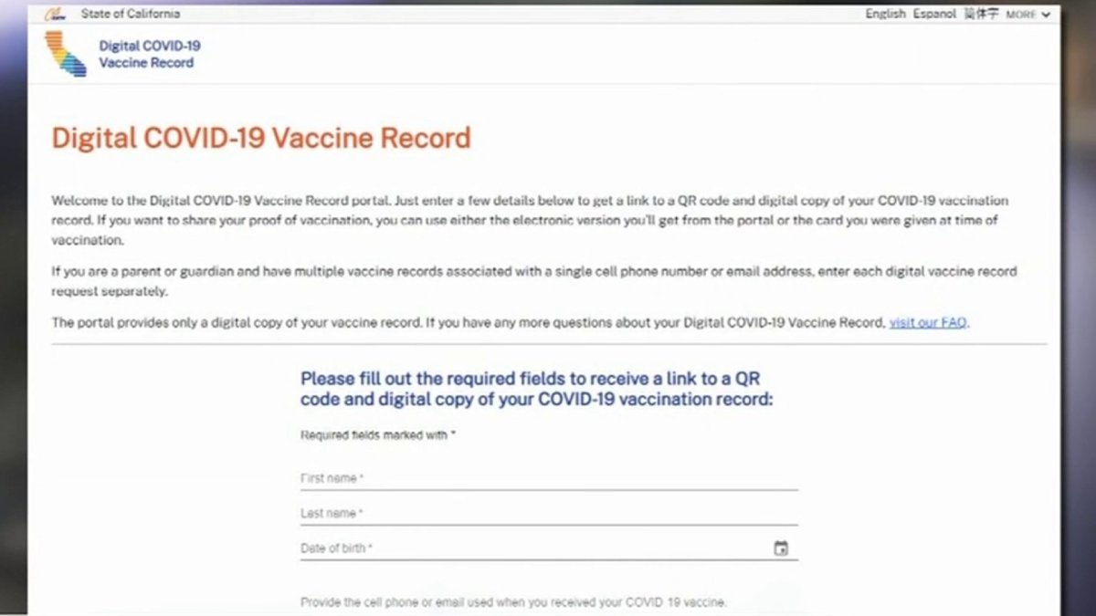 California Rolls Out Digital Vaccine Verification – NBC Los Angeles