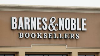 CARLE PLACE, NEW YORK – MARCH 20: A general view of the Barnes & Noble Booksellers sign as photographed on March 20, 2020 in Carle Place, New York. (Photo by Bruce Bennett/Getty Images)