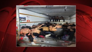 Border Patrol agents investigating possible human smuggling Thursday in West Texas found 33 people in sweltering conditions in the back of a box truck, according to U.S. Customs and Border Protection.