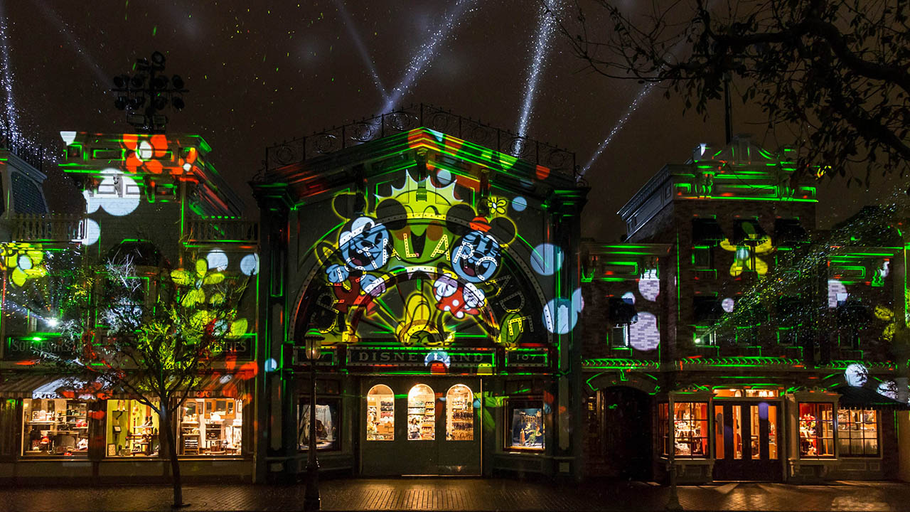 Several storied structures, including the Candy Palace on Main Street, USA, are featured as backdrops for the highly visual show. (Joshua Sudock/Disneyland Resort)