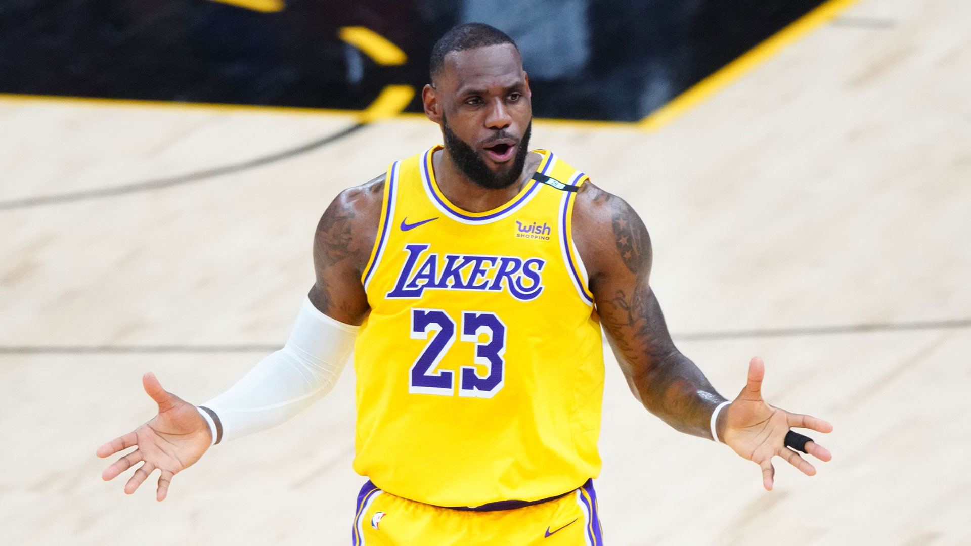 LeBron James, Los Angeles Lakers forward, at the 2022 Media day at