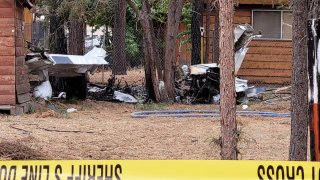 A small plane crashed Tuesday June 22, 2021 just south of Big Bear Airport.