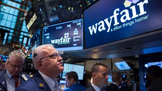 Wayfair IPO on the floor of the New York Stock Exchange